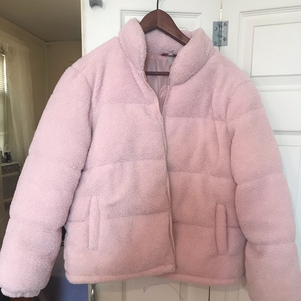 Light pink teddy coat by pink platinum